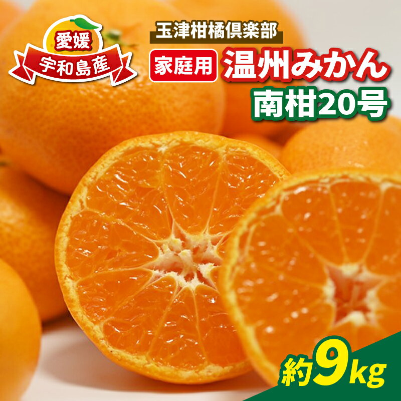 【ふるさと納税】 温州みかん 南柑20号 みかん 9kg 家庭用 玉津柑橘倶楽部 愛媛みかん 愛媛蜜柑 愛媛ミカン うんしゅう 玉津 みかん mikan 先行予約 果物 フルーツ 柑橘 濃厚 甘い 甘味 蜜柑 産地直送 農家直送 数量限定 国産 愛媛 愛媛県産 宇和島 B010-072002