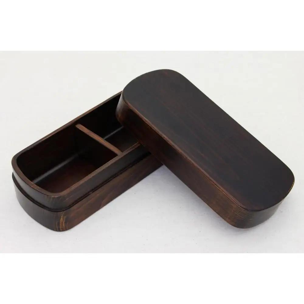 ◇紀州桧弁当箱 タイプS-4 DBR ナノコート 弁当包みセット【モクヘン】【TN133】