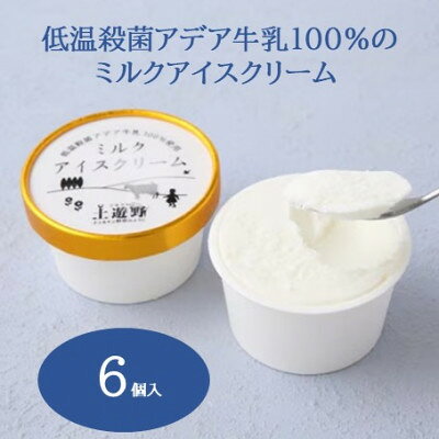 【ふるさと納税】低温殺菌アデア牛乳100%のミルクアイスクリーム6個入り【配送不可地域：離島】【1749486】
