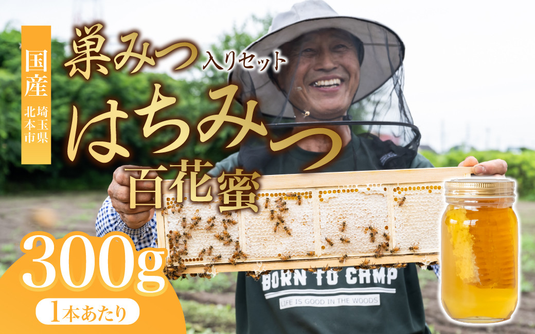 
            はちみつ巣みつ 百花蜜 300g×1瓶 | はちみつ 蜂蜜 ハチミツ HONEY ハニー コムハニー ハニーコム 百花蜜 巣房蜜 巣蜜 蜜蝋 百花 トースト ホットケーキ パンケーキ ヨーグルト アイス ハニートースト 調味料 甘味料 健康 味変 朝食 養蜂場 プレゼント ギフト 贈答 贈り物 常備品 根津ぶんぶーん農園 埼玉県 北本市
          