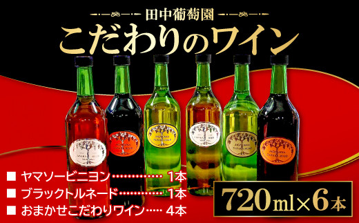 
「ブラックトルネード」「ヤマソービニヨン」 と 「おまかせ こだわりワイン」 720ml 計6本セット【赤ワイン ブラックトルネード 720ml 9.1% ヤマソービニヨン 720ml 9.0% 1本 おまかせ 白ワイン 720ml 4本 合計6本 お酒 ワイン ドメーヌワイン フラッグシップワイン 赤 白 アルバリーニョ ハニービーナス デラウェア シャルドネ イタリア アーリーマスカット】
