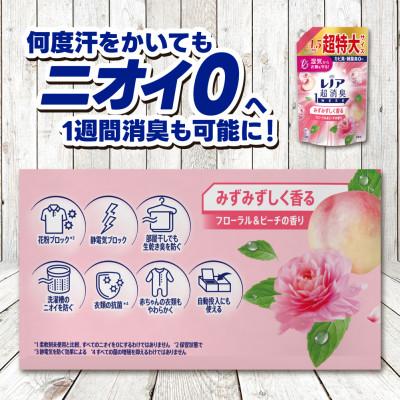 ふるさと納税 高崎市 レノア 超消臭 柔軟剤 みずみずしく香るフローラル&ピーチの香り 詰め替え 超特大1380mL×6個 |  | 01