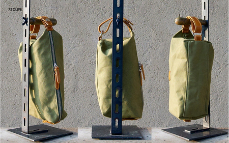 木の庄帆布 BOX POUCH ボックスポーチ　k-khg-bxp01t（C/＃73 OLIVE / オリーブ）