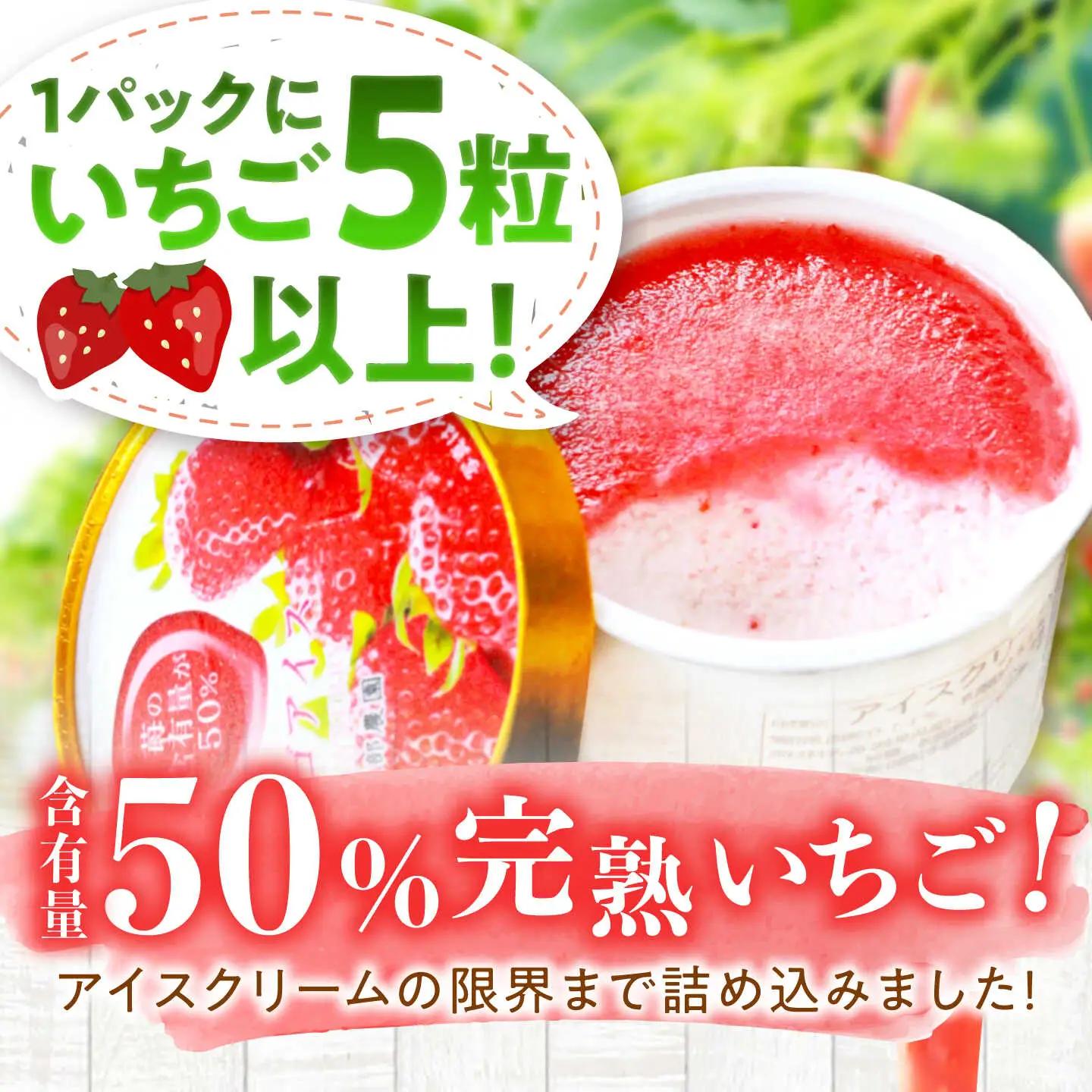いちごアイス5個入り / 苺 いちご イチゴ アイス いちごアイス / 恵那市 / 阿部農園[AUGA010]