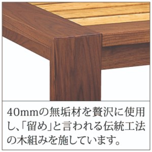 No.665 【家具蔵】ベッドフレームモデルノヘッドレス クイーン ウォールナット材