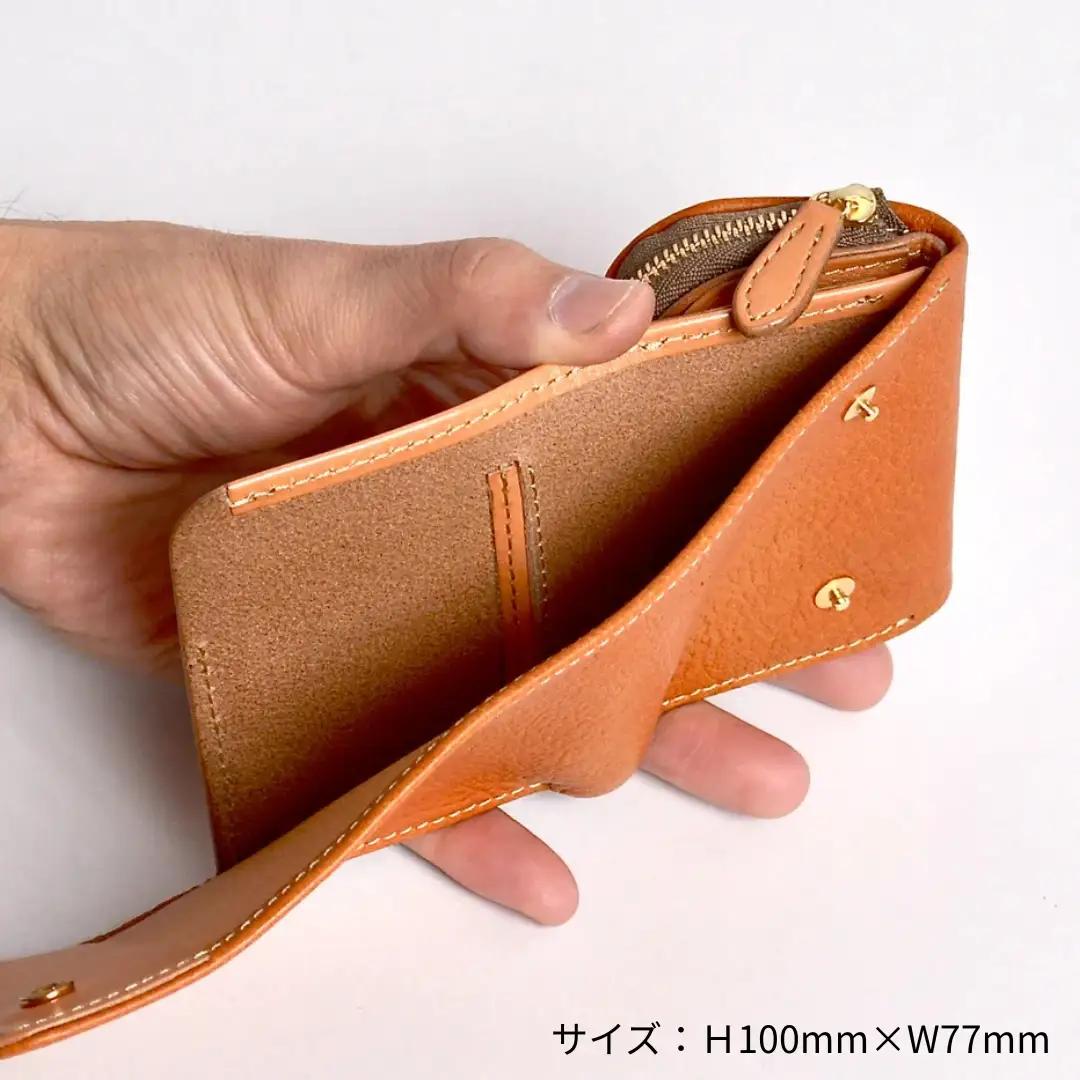 信州鹿革 ： DMS-100 sincaウォレット（ダークブラウン） | 三つ折り財布 財布 カードケース 小銭入れ レザー 革製品 千曲市 長野県産 信州