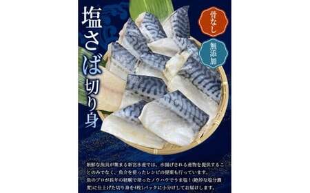 骨なし 無添加 塩さば 切身 60g × 12枚 (4枚入り3セット) 【nss507B】