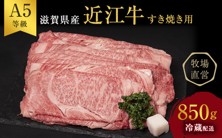 【850g】【A5ランク】近江牛 すき焼き用 A5雌牛 モモ カタ ウデ バラ 近江牛