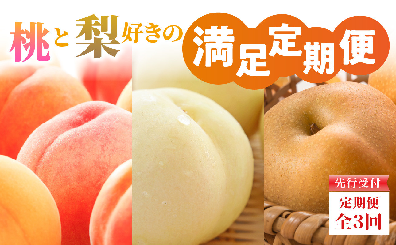
                  ≪先行受付≫ 【2026度年発送】桃と梨好きの満足定期便【定期便全3回】 【060-T10】
                