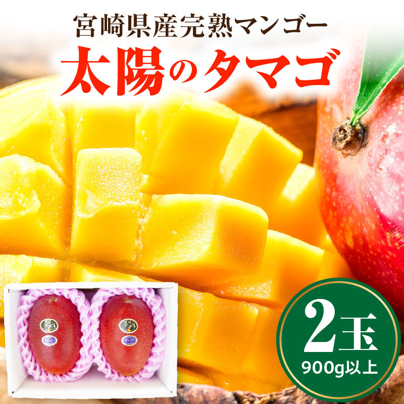 《2026年発送先行予約》【数量・期間限定】宮崎県産完熟マンゴー「太陽のタマゴ」A3L(2玉入り)_M056-010