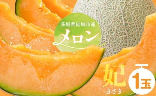 【令和7年先行予約】 茨城県結城市産 メロン 妃 1玉 稲葉ファーム《9月下旬-10月中旬頃出荷予定》茨城県 結城市 送料無料 フルーツ 果物 高級メロン お取り寄せ 旬 産地直送 贈り物 お取り寄せフルーツ