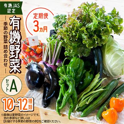 ふるさと納税 北広島市 【毎月定期便】【有機JAS認定】有機野菜セットA 季節の野菜 詰め合わせ(10〜12種類)全3回