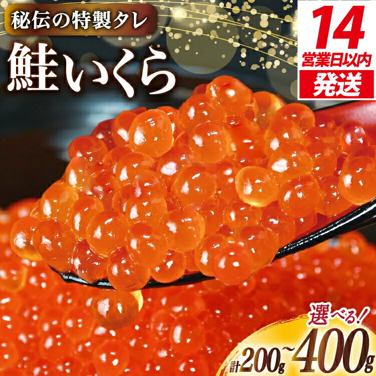 【ふるさと納税】 【14日以内に発送】 【選べる内容量】 味付 いくら 鮭卵 醤油漬 [かわむら家 宮城県 気仙沼市 20565087] イクラ 海鮮 魚介類 醤油漬け 鮭いくら 200g 400g