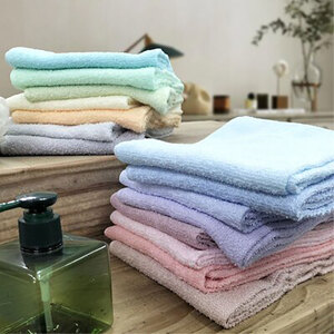 ＜フェイス15枚組＞いろいろカラーの薄手フェイスタオル(34×84cm)F15