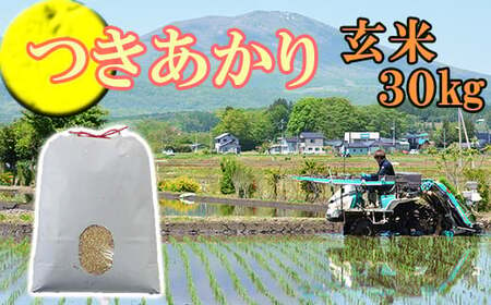 【2024年11月発送開始】 令和6年産 新米 つきあかり 玄米 30kg （10kg×3袋） ／ 米 産地直送 岩手県産 【かきのうえ】
