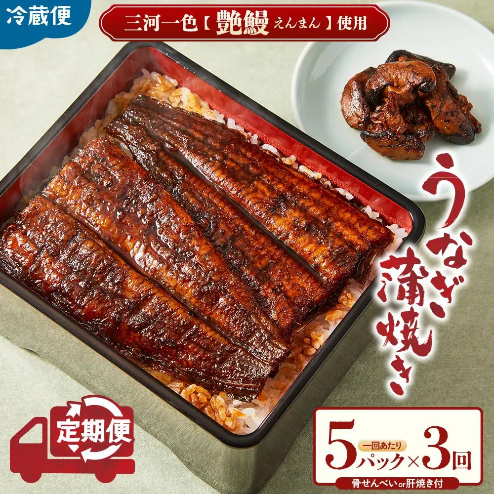 鰻蒲焼き鰻5パック 定期便3回 国産 うなぎ
