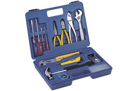 [トップ工業] DIYにも便利 家庭用工具16点セット （工具セット）日曜大工 家庭常備工具【044P001】