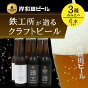 【ふるさと納税】岸和田ビール　バラエティー6本セット(鐵工・黒鐵・白鐵各種2本ずつ×3種)　クラフトビール【配送不可地域：離島】【1413904】