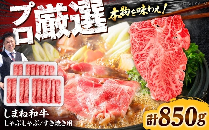 
            しまね和牛しゃぶしゃぶすき焼き用850g 和牛 牛肉 国産 国産牛 赤身 焼肉 ステーキ スライス 人気 黒毛和牛 選べる ギフト 島根県雲南市/株式会社O.R.C [AIEF003]
          
