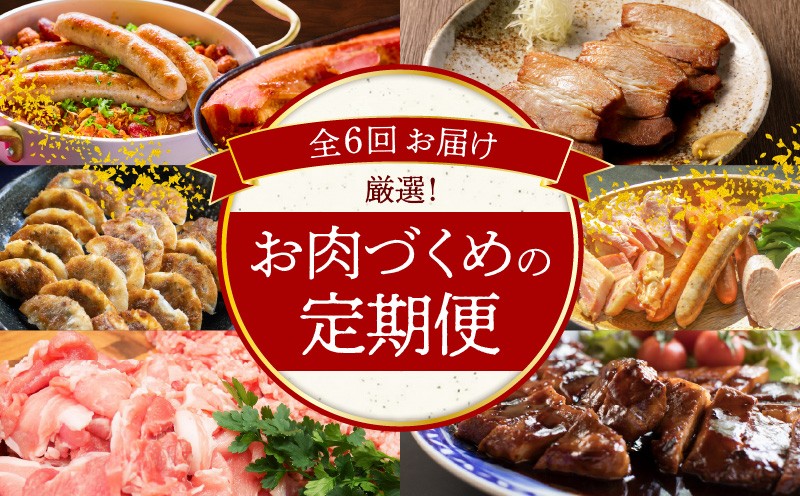 
                  碧南市がチョイスした厳選定期便！ 【全6回】厳選！お肉づくめの定期便 ソーセイジ ベーコン 煮豚 味噌ぎょうざ ハム＆ソーセージ 三州あおみ豚 とんてき H028-100
                