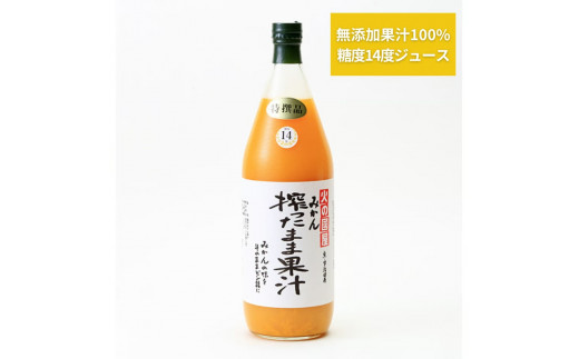 糖度14度以上 京都[火の國屋]搾ったまま果汁（みかん2本）〈無添加 生搾り 高濃度 果実 みかん ミカン ジュース 果汁 飲料 果物〉 n0159c