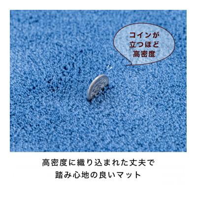 ふるさと納税 海南市 玄関マット シエラ 45×75cm ブルー ウィルトン織り 日本製 ギャッベ 洗える 室内 風水 |  | 02