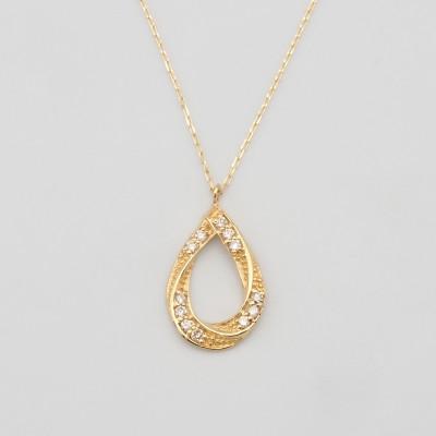 ふるさと納税 昭和町 K18 0.10ct ダイヤモンド ペンダントネックレス HH-019739