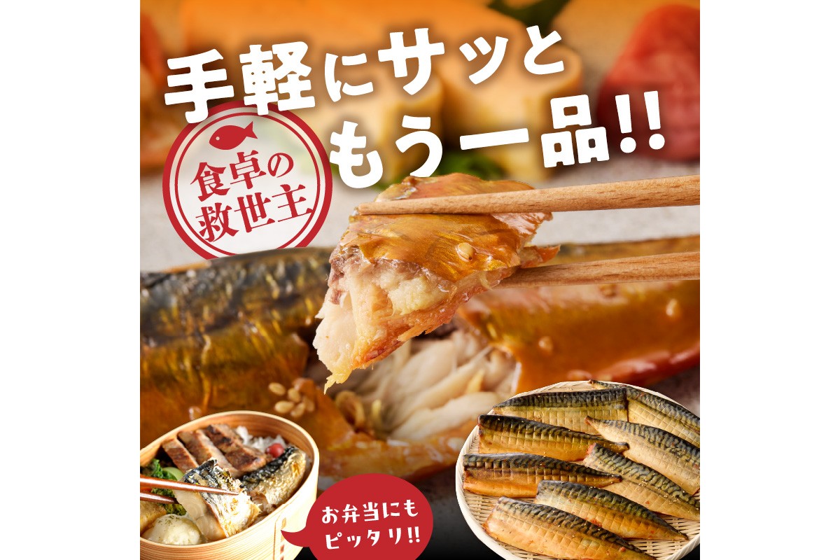 【E-102】骨取りさば20枚(さばみりん干し・塩さば昆布塩/各10枚)