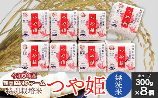 
										
										【令和6年産】 特別栽培米 つや姫 無洗米キューブ300g×8個 鶴岡協同ファーム
									