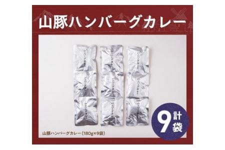 惣菜 きじょん山豚ハンバーグカレー9食分（180g×9袋） 惣菜