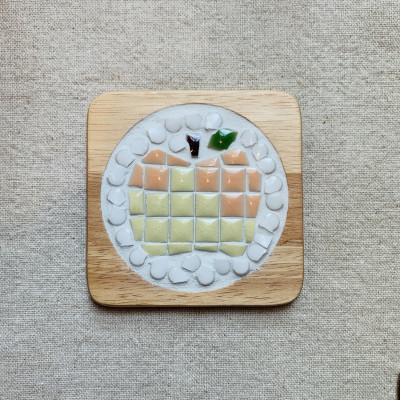 ふるさと納税 沼田市 利根沼田のフルーツタイルコースターりんご(ぐんま名月)