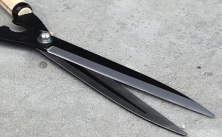 刈込鋏 青紙 240mm ナタ柄 喜八作 刈込鋏