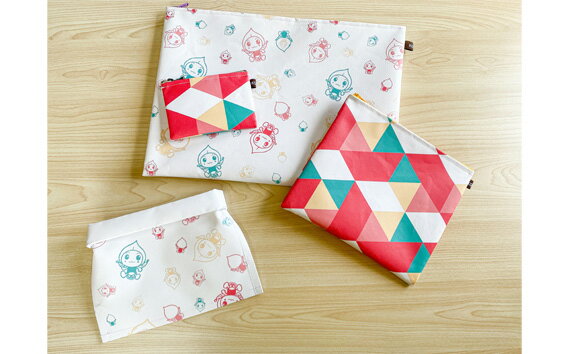 【ふるさと納税】No.105 zip pouch set （1set） ／ 小物入れ ポーチ 送料無料 福島県