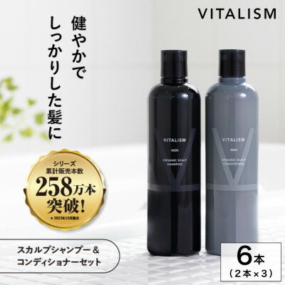 【ふるさと納税】VITALISM バイタリズム スカルプシャンプー&コンディショナー(350ml) 3セット 男性用【1595127】