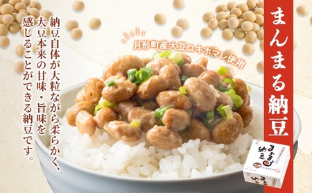 北海道 月形 のうまみ 朝ごはんセット まんまる 納豆 36個 ななつぼし 5kg お米 保存料不使用 安心 安全 手作業 美味しい 大粒  タレ付 からし付 お取り寄せ 送料無料 エーコープつきがた