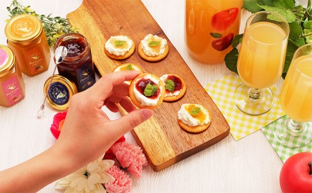 みやざわ農園　3種類のジャムと無添加3種のりんごジュースセット（3種のりんご1本） 飲料類 果汁飲料 桃 ピーチ 