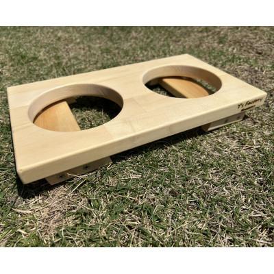 ふるさと納税 河内町 木製ドッグフードトレイホルダー |  | 03