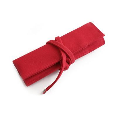 ふるさと納税 松茂町 VanNuys 帆布の巻きペンケース/オープンタイプ(8号帆布製:レッド)