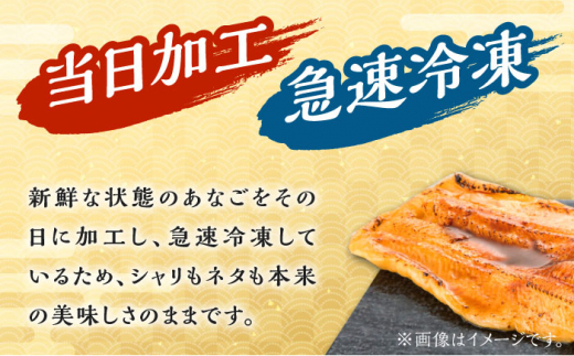 対馬産　西のとろあなご　にぎり寿司　3PAC《対馬市》【対馬水産】 新鮮 冷凍 寿司 名物 時短 簡単調理 穴子 穴子寿司 あなご 海鮮 魚介 すし 希少 [WAV013]