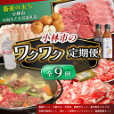 【ふるさと納税】【定期便・全9回】小林市ワクワク定期便コース（国産 牛肉 国産牛 和牛 黒毛和牛 豚肉 黒豚 フルーツ くだもの 果物 天然水 定期便）