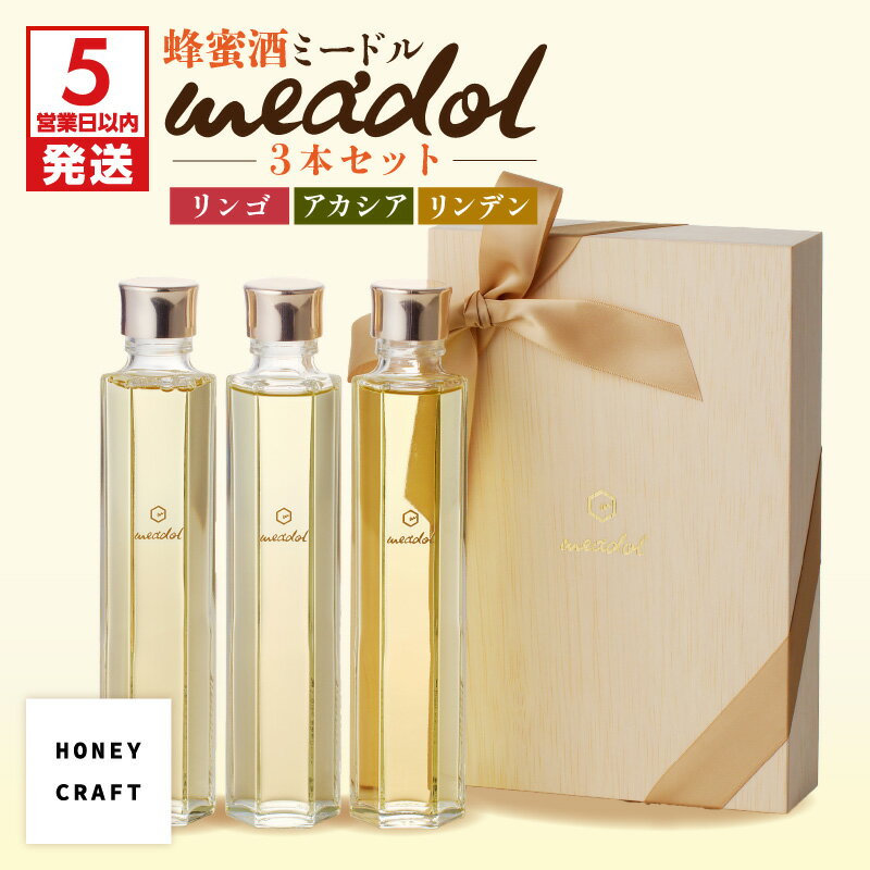 【ふるさと納税】【お中元 夏ギフト】【5営業日以内に発送】 はちみつ酒meadol 3本セット 鹿児島市 九州 特産品 地域の品 お土産 贈り物 プレゼント ギフト お酒 酒 ワイン ハニーワイン 蜂蜜酒 ハチミツ酒 飲みやすい 蜂蜜 ハチミツ はちみつ 国産 醸造所 モチノキ 甘口