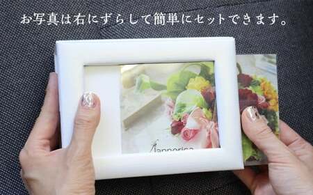 【グリーン／白枠】 プリザーブドフラワー フォトBOX 「KAREN(カレン)」
