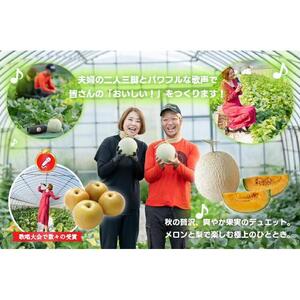 【先行予約】925.【ふるさと納税】【赤肉系メロン】プリモレッド (メロン) と旬の梨セット※離島への配送不可（北海道、沖縄本島は配送可能）