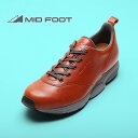 【ふるさと納税】MIDFOOT ( ミッドフッド ) 紳士靴 レザースニーカー MF002JM ( ブラウン ) 4E　【 ファッション 靴 シューズ スニーカー メンズ 】 【 お洒落 レザーシューズ オイルレザー 快適 履き心地 】　ファッション・靴・シューズ・ファッション・服・男性・メンズ