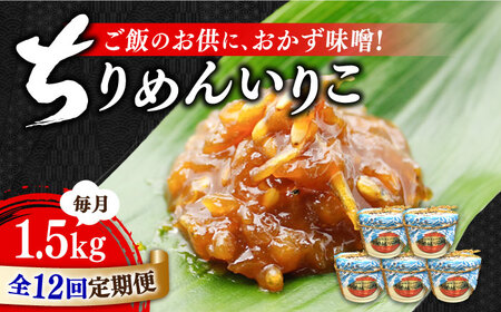 【全12回】味噌 ちりめんいりこみそ1500g 味噌[XBW040]