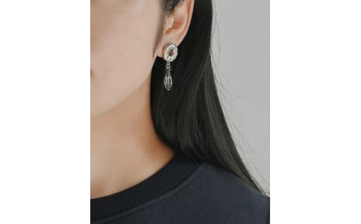 HARIO イヤリング アメ HANS-AM-E-NF｜耐熱 ガラス アクセサリー ハリオ 職人 繊細 フォーマル カジュアル きれいめ おしゃれ 20代 30代 40代 贈答 プレゼント ギフト 贈