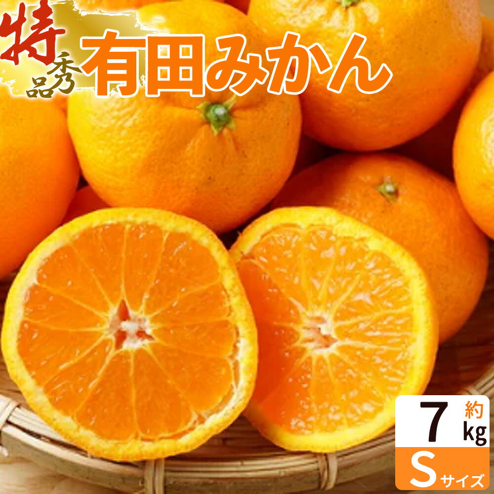【ふるさと納税】【限定】 有田みかん 特撰秀 7kg (Sサイズ)【ミカン 蜜柑 柑橘 温州みかん 和歌山 有田】