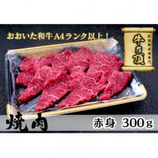 おおいた和牛A4ランク以上　赤身焼肉用300g【低温熟成】