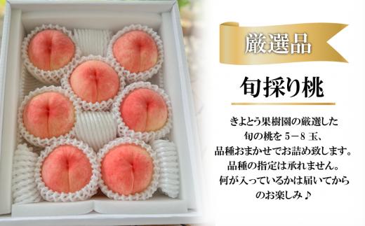 【2026年先行予約】厳選品 旬の桃（品種おまかせ） 5-8玉入 (岡山県産) 【KF-A015-02】