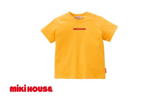 ミキハウス 丸ロゴ半袖Tシャツ 黄－130cm （10-5229-577） 【 ミキハウス mikihouse 子供服 子ども服 半袖 Tシャツ シャツ 柔らかい 丈夫 長持ち 綿100％ シンプル 普段使い ギフト お祝い プレゼント ベビー キッズ 国産 日本製 安心 安全 】